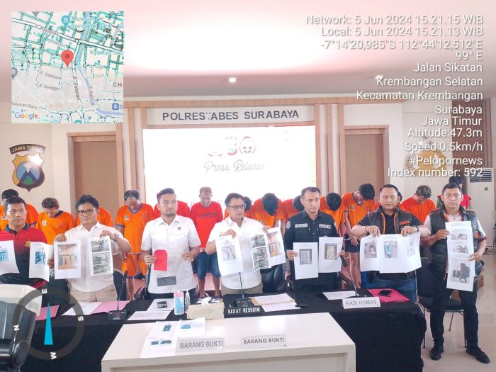 Satreskrim Polrestabes Surabaya Bekuk Pelaku 3C Selama 3 Hari dan Berhasil Amankan 21 Tersangka Kejahatan