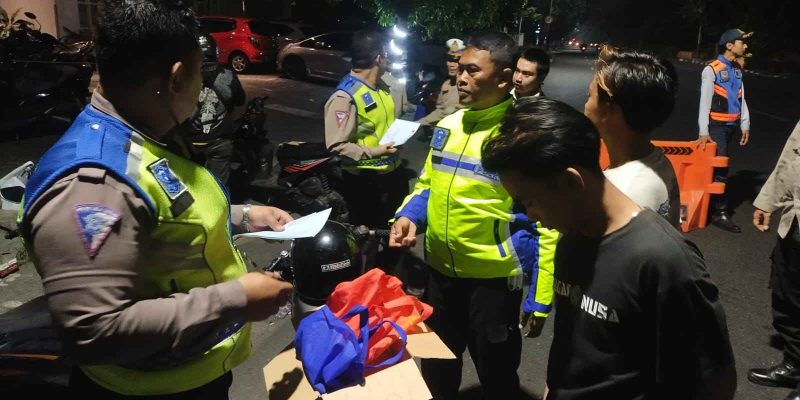 Polsek Wonocolo Amankan 30 Motor Balap Liar