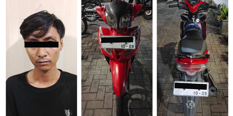 Polsek Pabean Cantikan Amankan DPO Curanmor Milik TNI, TKP Jalan Samudra Surabaya.