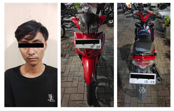 Polsek Pabean Cantikan Amankan DPO Curanmor Milik TNI, TKP Jalan Samudra Surabaya.