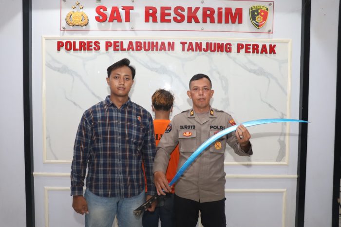 Polres Tanjung Perak Amankan Pemuda Ketua Gangster Durian Runtuh 23 Kedapatan Membawa Senjata Tajam