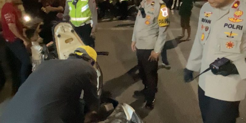 52 Pelanggar 18 Motor Tanpa STNK Terjaring Operasi Kejahatan Malam Yang Dipimpin Kapolsek Simokerto