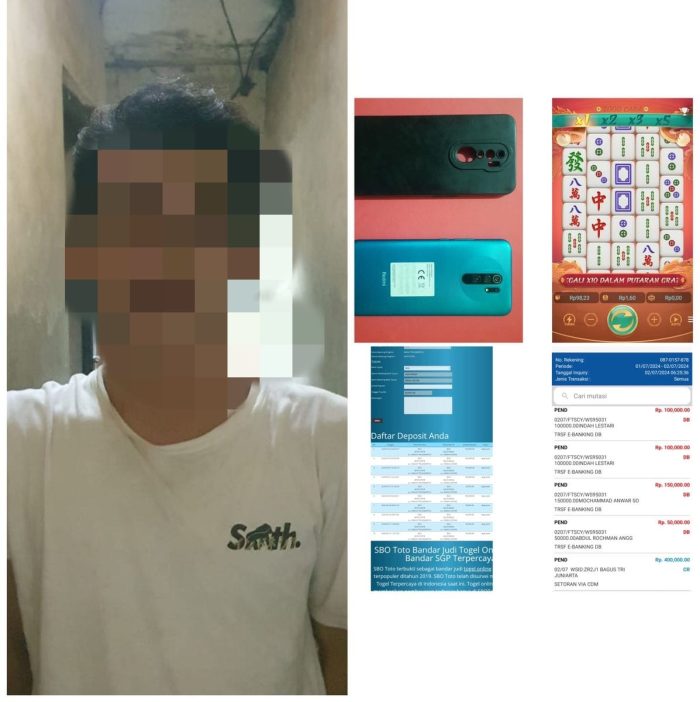 Unit Reskrim Polsek Semampir Amankan Cleaning Servise Sedang Main Judi Online.