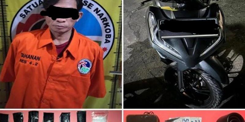 Pengedar Sabu Ditangkap di Nganjuk, 20 Gram Sabu Disita