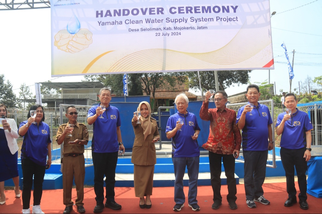 Bupati Ikfina Resmikan Sistem Pengolahan Air Minum Bersih, CSR PT. Yamaha Indonesia Motor Manufacturing