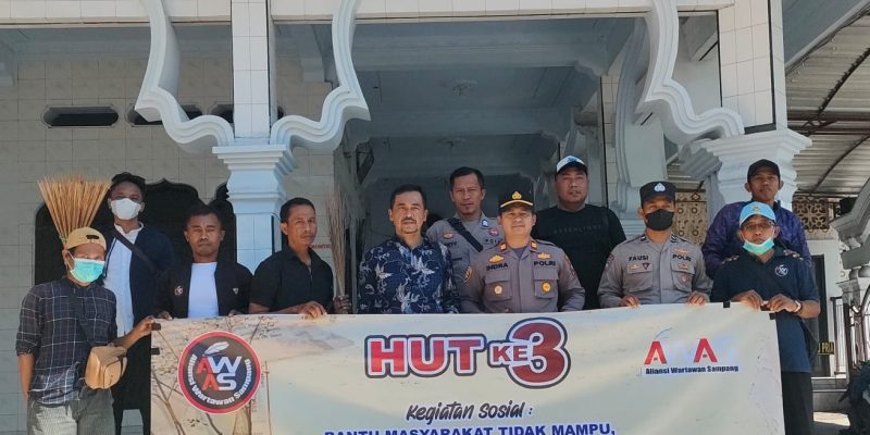 Awas Gandeng PT. Sukma Ayu Gelar Bersih-bersih Masjid Sambut HUT Ke-3