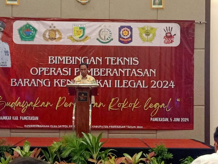 Satpol PP Pamekasan, Madura Menggelar BIMTEK Operasi Pemberantasan Barang kena Cukai Ilegal 2024