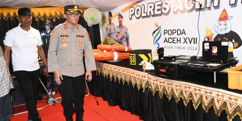 Polres Aceh Timur Lakukan Pengamanan POPDA Aceh XVII