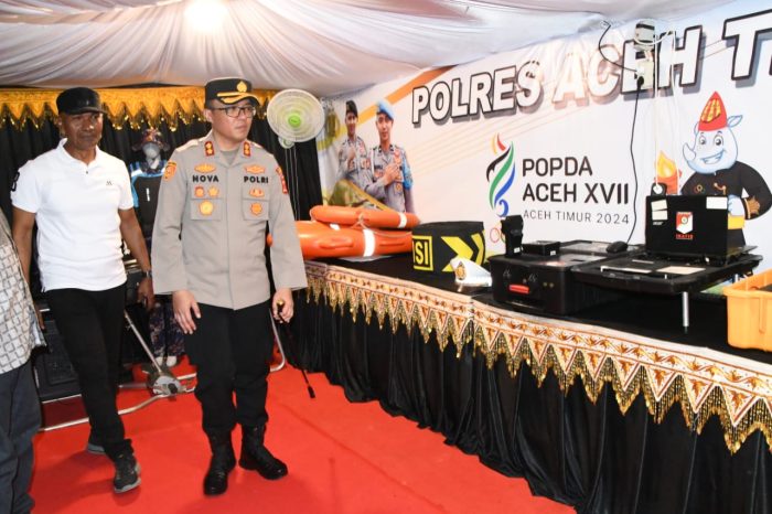 Polres Aceh Timur Lakukan Pengamanan POPDA Aceh XVII