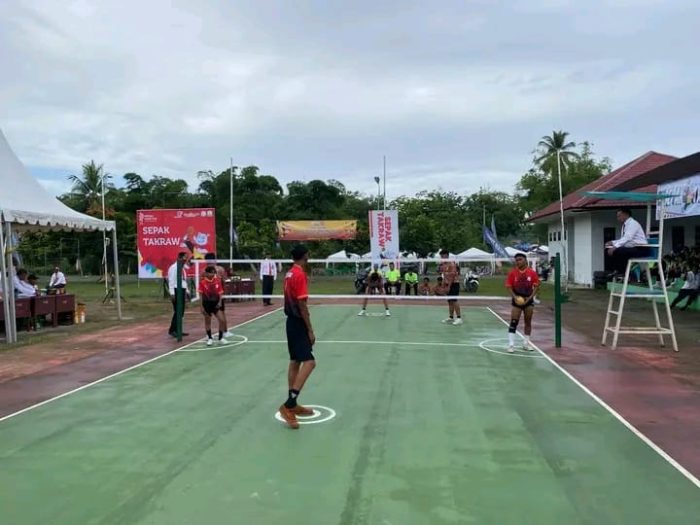 Tim Sepak Takraw Putra Aceh Singkil Hantam Tim Sepak Takraw Aceh Timur Dengan Scor 2-1