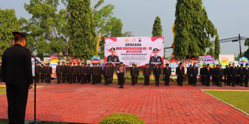 Dengan Penuh Hikmat, Polres Pekalongan Gelar Upacara Hari Bhayangkara Ke-78