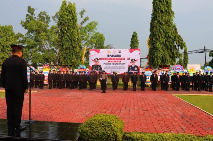 Dengan Penuh Hikmat, Polres Pekalongan Gelar Upacara Hari Bhayangkara Ke-78