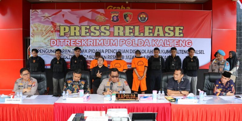 Polda Kalteng Berhasil Amankan Tiga Tersangka Komplotan Pembobol Sekolah Lintas Provinsi