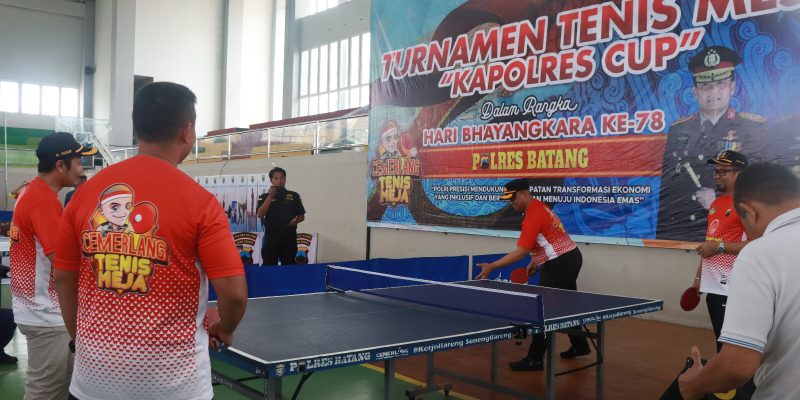 Polres Batang Dorong Peningkatan Prestasi Lewat Turnamen Tenis Meja