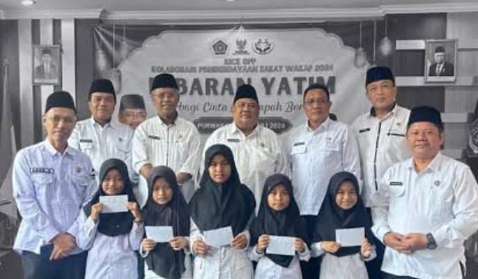 Lebaran Anak Yatim, Kemenag Gandeng BAZNAS Purwakarta Berbagi Cinta Berlimpah Berkah