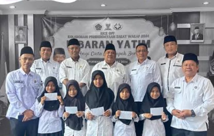 Lebaran Anak Yatim, Kemenag Gandeng BAZNAS Purwakarta Berbagi Cinta Berlimpah Berkah