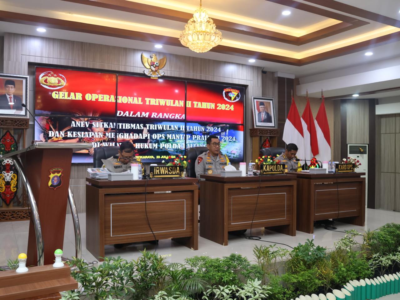Gelar Operasional Triwulan II, Polda Kalteng Mantapkan Pengamanan Pilkada Serentak 2024