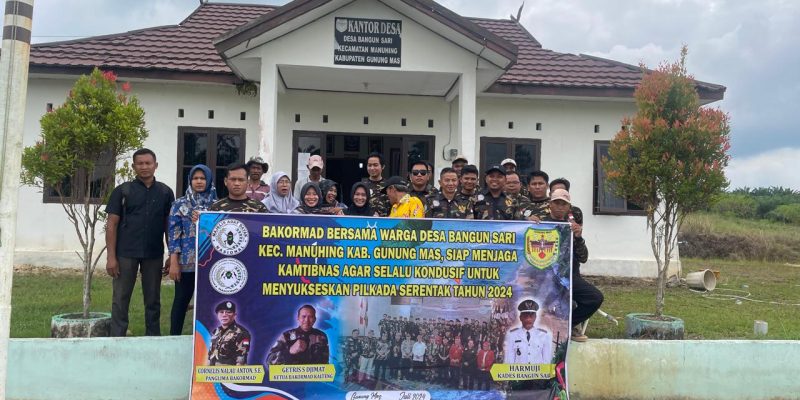 Bakormad Bersama Warga Desa Bangun Sari Siap Menjaga Kamtibmas Untuk Sukseskan Pilkada Serentak Tahun 2024
