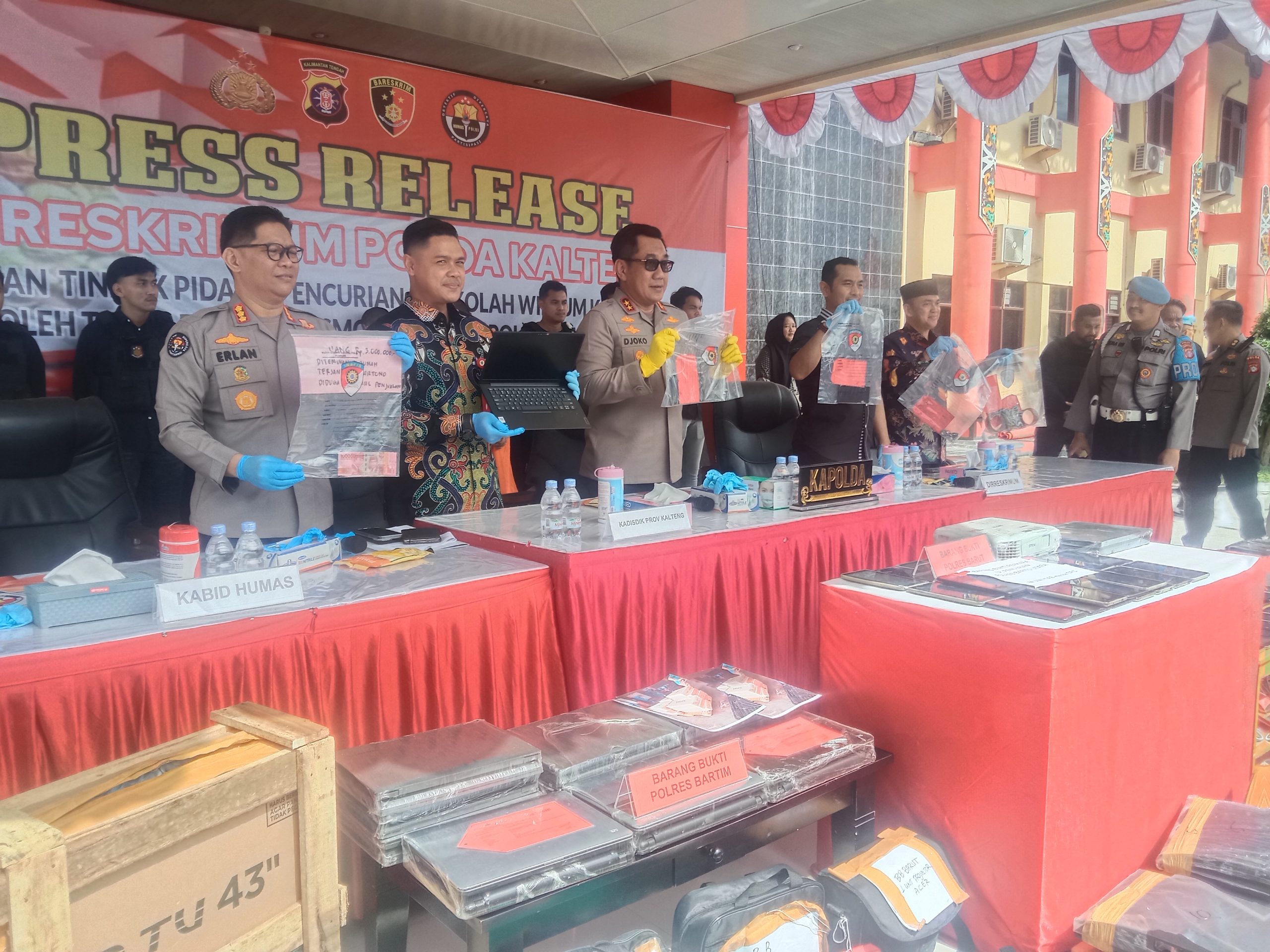 3 Tersangka Spesialis Pembobol Sekolah Lintas Propinsi Diamankan Polda Kalteng