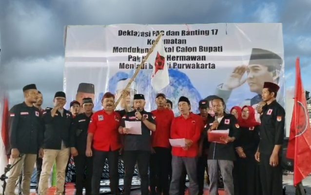Deklarasi PAC PDI Perjuangan Dan Ranting 17 Kecamatan Dukung Bacalon Bupati H.Budi Hermawan.