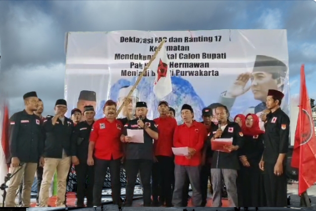 Deklarasi PAC PDI Perjuangan Dan Ranting 17 Kecamatan Dukung Bacalon Bupati H.Budi Hermawan.