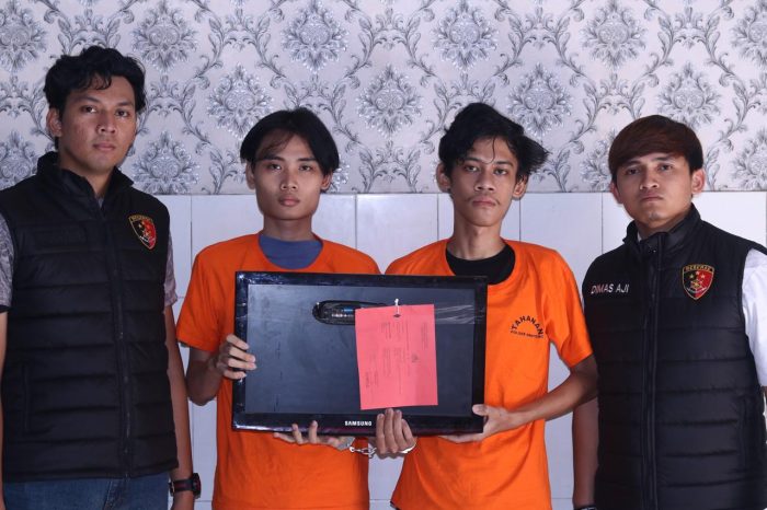 Beraksi di 4 TKP, Spesialis Maling TV Hotel Reddoors antarkota akhirnya ditangkap Polsek Genteng
