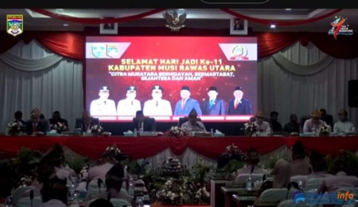 Bapas Kelas II Musi Rawas Utara Hadiri Rapat Paripurna DPRD Dalam Rangka HUT Muratara Ke-11