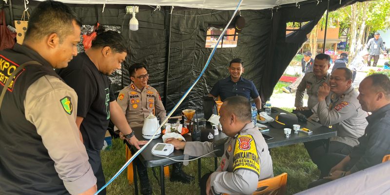 Memastikan Kesehatan Petugas Pengamanan PUSS, Sidokkes Polres Aceh Timur Lakukan Pemeriksaan Kesehatan