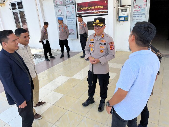 Kapolres Aceh Timur Bersama Pj. Bupati Pantau Langsung Rapat Pleno PUSS Tingkat Kabupaten di Kantor KIP