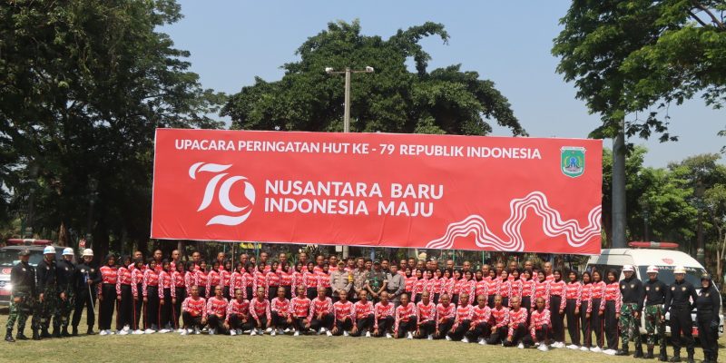 Kapolres Pasuruan Berikan Semangat Kepada Anggota Pelatihan Paskibraka Jelang Pengibaran Sang Merah Putih