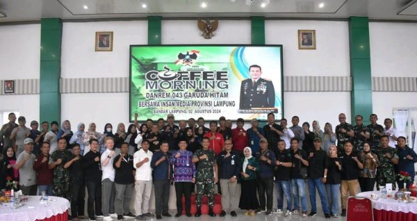Tingkatkan Sinergitas dan Silaturahmi, Korem 043/Gatam Gelar Coffee Morning Bersama Insan media Provinsi Lampung