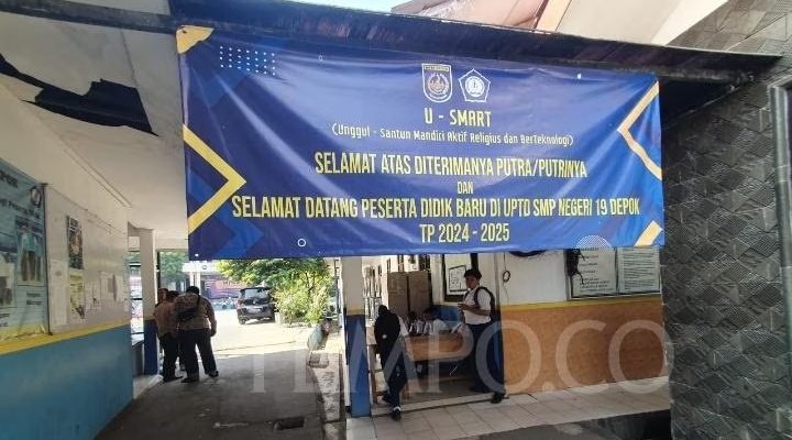 Suasana di SMPN 19 Depok, Jalan Leli Lengah Kelurahan Depok Jaya, Kecamatan Pancoran Mas, Depok.