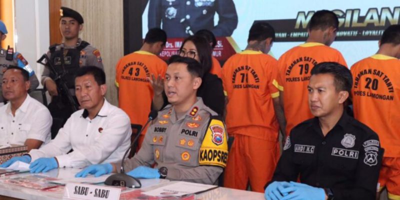 8 Tersangka Pengedar Sabu Diamankan Polres Lamongan
