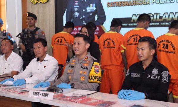 8 Tersangka Pengedar Sabu Diamankan Polres Lamongan