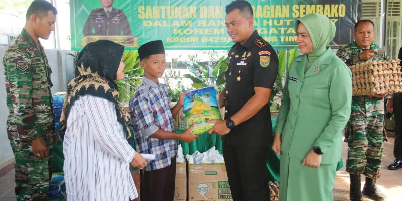 Bhaksos Dalam Rangka HUT Korem 043/Gatam, Dandim Kunjungi Ponpes Dan Panti Asuhan
