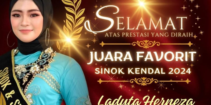 Ladyta Harneza Sabet Juara Favorit di Grand Final Sinang Sinok Kendal