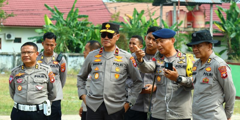Wakapolda Kalteng Tinjau Gladi Latihan Sispamkota di GOR Serbaguna Palangka Raya