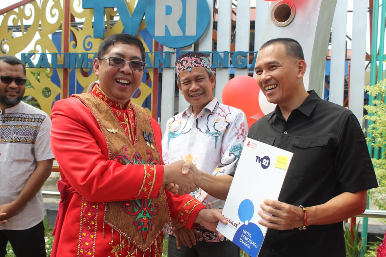 HUT Ke – 62 TVRI ,Dandim 1016/Plk  Terima Penghargaan Atas Dukungan Sinergitas Pembangunan Berkelanjutan di Kalteng