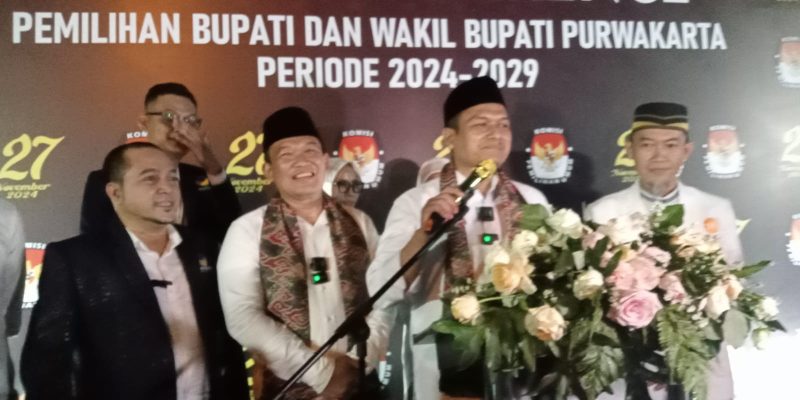 Pendaftaaran Ke KPU  Paslon Bupati Dan Wakil Bupati Purwakarta Yadi Rusmayadi Dengan H.Pipin Sopiyan Periode Tahun 2024