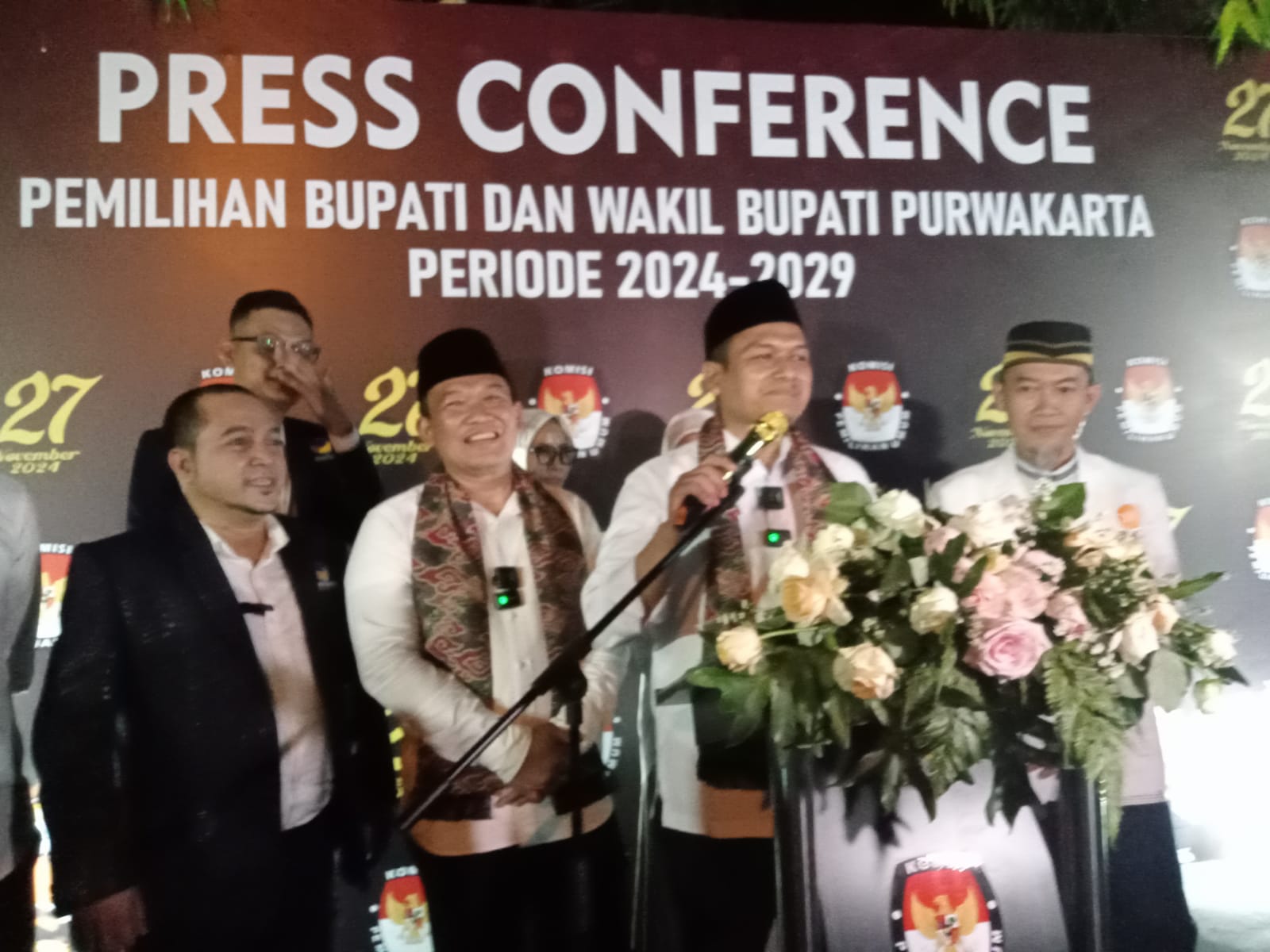 Pendaftaaran Ke KPU  Paslon Bupati Dan Wakil Bupati Purwakarta Yadi Rusmayadi Dengan H.Pipin Sopiyan Periode Tahun 2024