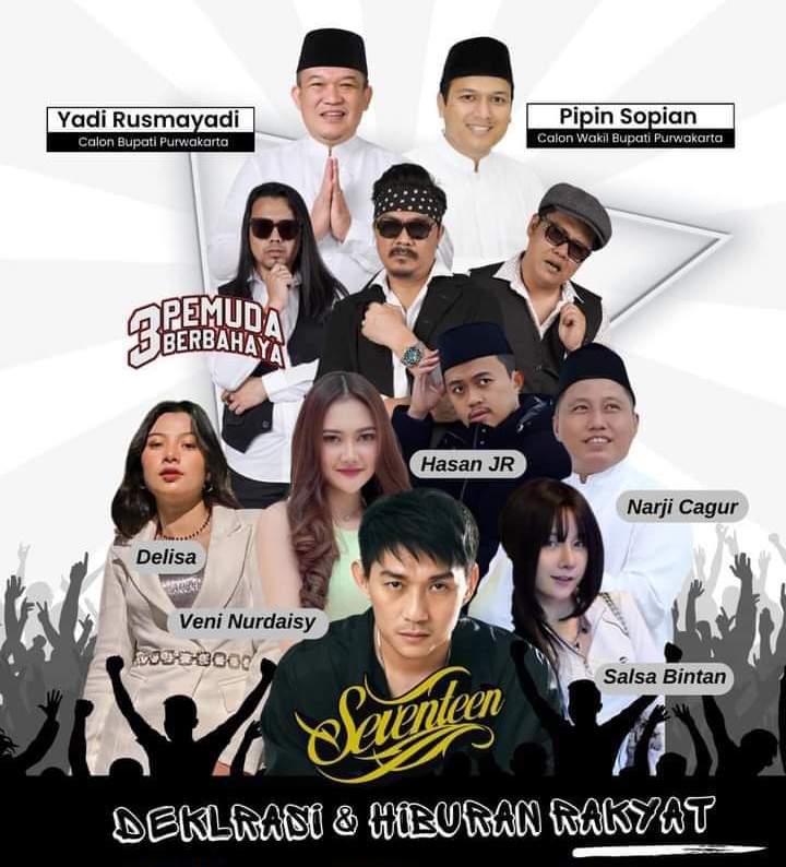 Deklarasi Calon Bupati Purwakarta Tahun 2024-2029 Yadi Rusmayadi Dari Partai Nasdem Dan Pipin Sopiyan Dari Partai PKS