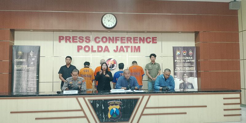 Subdit III Jatanras Polda Jatim Berhasil Ungkap Kasus Pencurian Baterai Tower Milik Provider, 4 Tersangka Diamankan