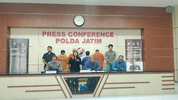 Subdit III Jatanras Polda Jatim Berhasil Ungkap Kasus Pencurian Baterai Tower Milik Provider, 4 Tersangka Diamankan