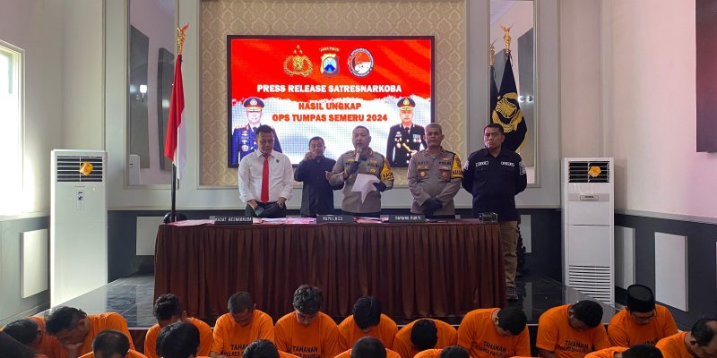 Polres Pasuruan Amankan 54 Tersangka Narkoba dalam Operasi Tumpas Semeru 2024