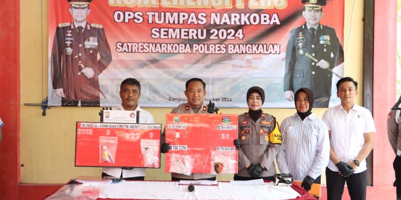 Operasi Tumpas Narkoba Semeru 2024, Polres Bangkalan Berhasil Amankan 10 Orang Diduga Pengedar dan Pemakai