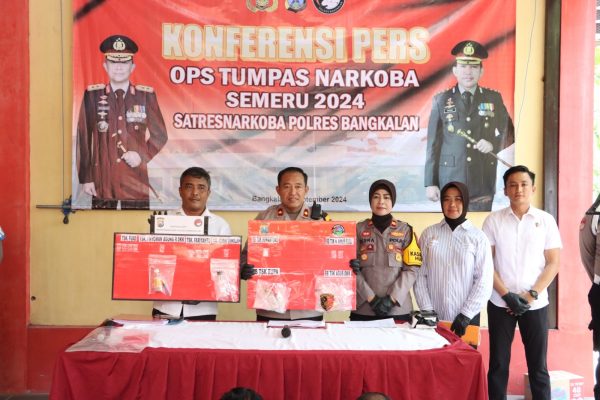 Operasi Tumpas Narkoba Semeru 2024, Polres Bangkalan Berhasil Amankan 10 Orang Diduga Pengedar dan Pemakai