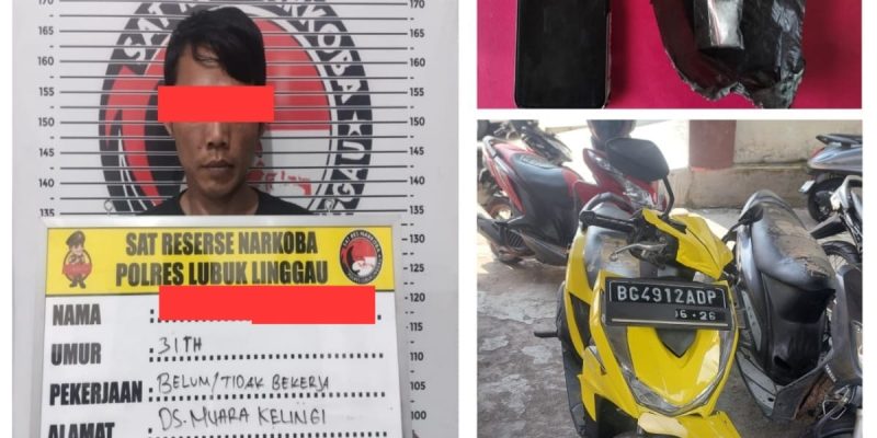 Warga Desa Muara Kelingi Diduga Kedapatan membawa Narkoba Ditangkap Reserse Narkoba Polres Lubuklinggau