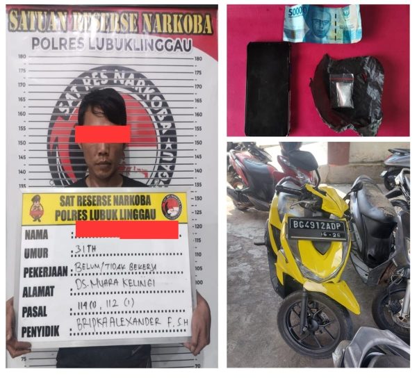 Warga Desa Muara Kelingi Diduga Kedapatan membawa Narkoba Ditangkap Reserse Narkoba Polres Lubuklinggau