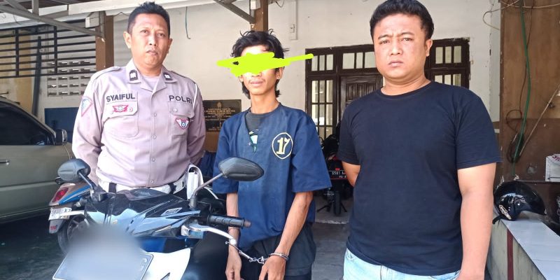 Polsek Kenjeran Amankan Pelaku Curanmor Yang Terekam CCTV