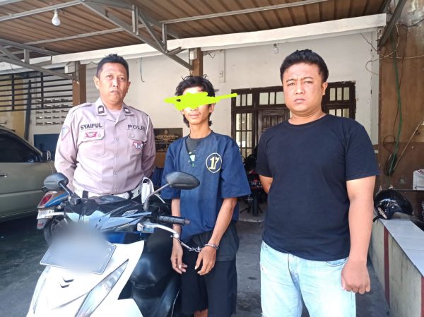 Polsek Kenjeran Amankan Pelaku Curanmor Yang Terekam CCTV